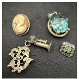 925 Sterling Cameo & Pendant Lot 35.6g