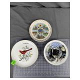 Indiana Souvenir Plates Covered Bridge 3pc