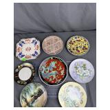 8 Japanese Hand Painted Decorative Plates