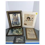 Framed Prints and Advertising Art Lot