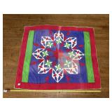 54' Hand-Quilted Star Barn Tulip Quilt