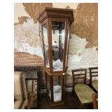 Pulaski lighted corner curio cabinet