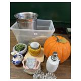 Mixed Decor Lot w Elephant Planter