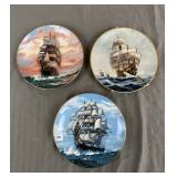 Clipper Ship Collector Plate Lot (3)
