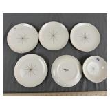 Homer Laughlin Modern Star Plate Lot (6)