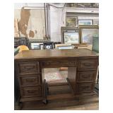 Bassett 7 Drawer Wood Executive Desk