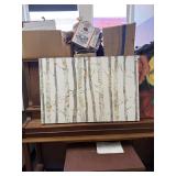 Canvas Poppy & Birch Tree Wall Art