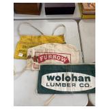 Vintage Lumber Nail Aprons Advertising