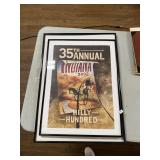 Pair of Framed Hilly Hundred Cycling Posters