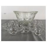 Indiana Glass Princess Punch Bowl Set