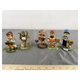 Vintage Plastic Hummel-Style Figurine Lot