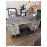 Vintage Steel Tanker Office Desk