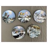 Wings of Winter Bird Plate Lot (5)