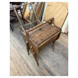 Antique Wood Sewing Stand