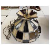 TLC Tiffany Style Slag Glass Hanging Lamp