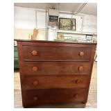 4 Drawer Wood Dresser w Keyhole Locks
