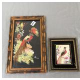 Mexican Feather Art Small Ornate Bird Portrait