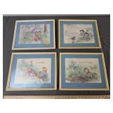 Vintage Jan Hostvet 'Living Bible' Proverbs Prints