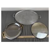 Kromex/Everlast Tray & Mirror Plateau Lot