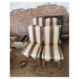 Parsons dining chairs striped set of 4