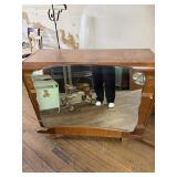 Art Deco waterfall dresser with mirror