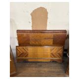 Art Deco waterfall bed headboard footboard
