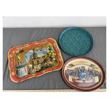 Vintage Metal Tray lot CocaCola and others