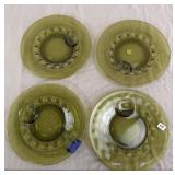 Indiana King's Crown Green Snack Plates (4)