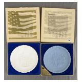 Fenton Bicentennial Glass Plate Lot (2)