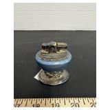 Vintage Ronson Leona Blue Enamel Table Lighter