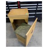 Sewing Cabinet With Hidden Pull Out Seat Storage