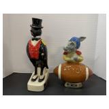 VTG Mascot Decanter Lot 2pc