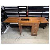 Mid Century Sewing Machine Cabinet With Drawers
