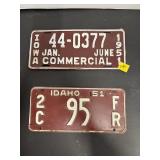 1951 Iowa Commercial & Idaho Canyon Co Farm Plate