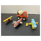 Buddy L Truck & 3 Diecast Planes