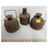 Antique Kerosene Smudge Pot 3-Pc Lot - Highway Ro