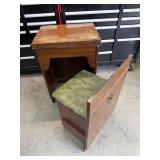 Sewing Machine Cabinet With Hidden Pull Out Seat