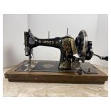 Jones Hand Crank Sewing Machine - TESTED