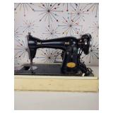 Deluxe Sewing Machine with Case and Pedal - TESTED