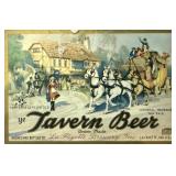 Framed Ye Tavern Beer Label