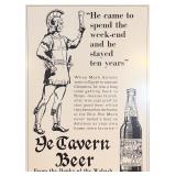 Framed Ye Tavern Beer Mark Antony Print
