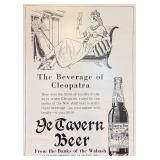 Framed Ye Tavern Beer Cleopatra Advertising Print