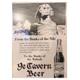 Framed Ye Tavern Beer 'Banks of the Nile' Ad