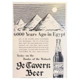 Framed Ye Tavern Beer Egypt Advertising Print