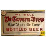 Ye Tavern Brew Bottled Beer Sign