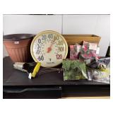 Taylor Thermometer Wooden Planters Garden Lot