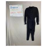 Vintage Black Long Sleeve Button Back Jumpsuit