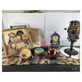Home Decor Table Clock Wine Lamp Variety Lot