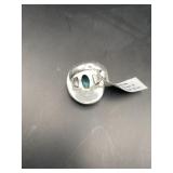 Mint Selenite German Silver Statement Ring Size 9