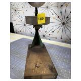 Antique Green Metal Fruit Press on Wood Base